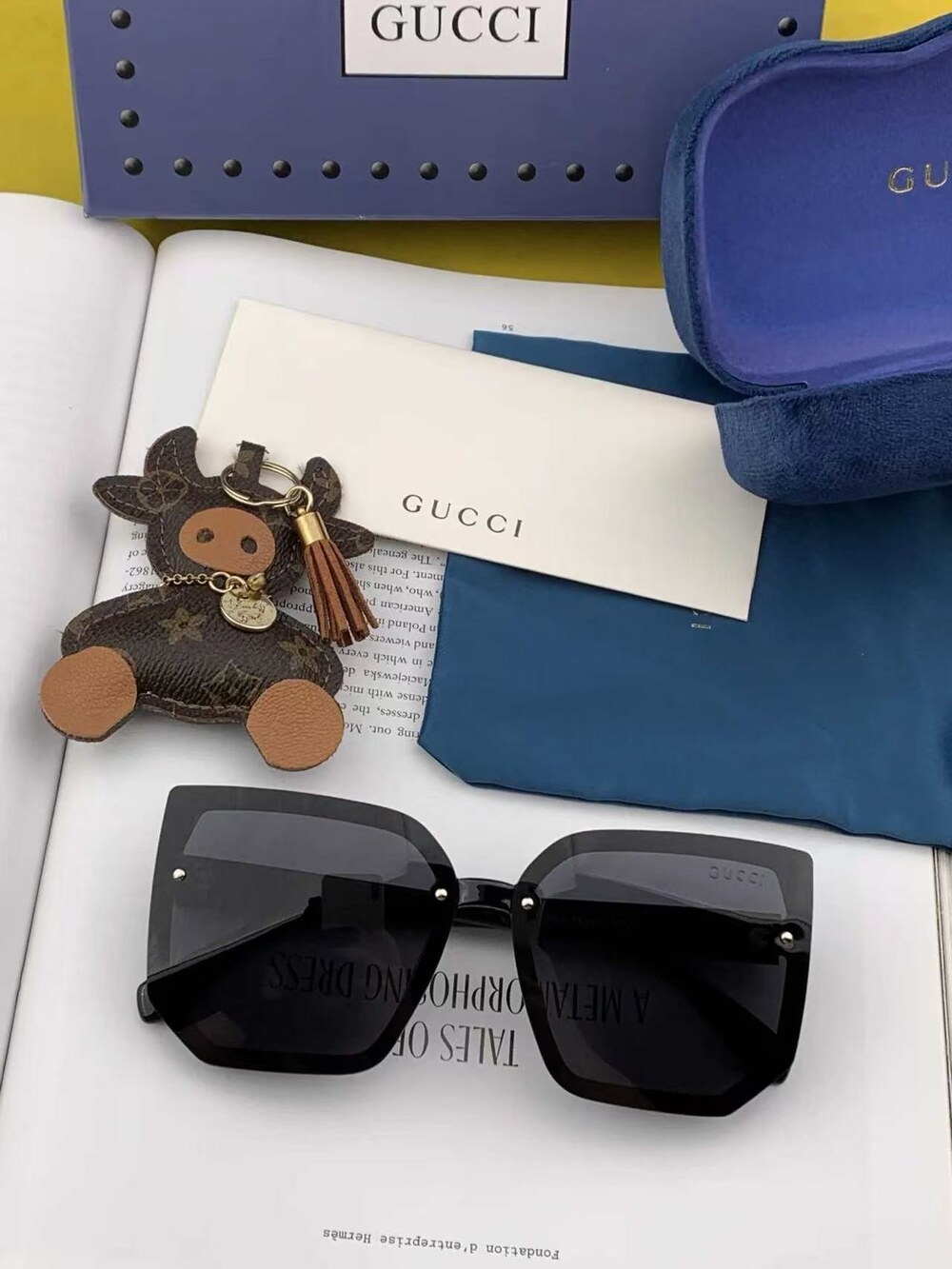 Gucci Oversized Black Square Sunglasses